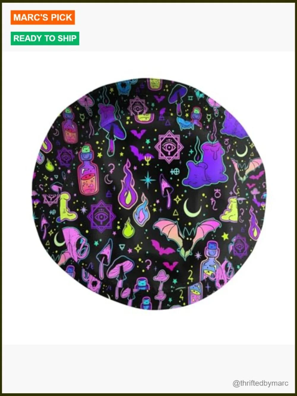 Rainbow Mushroom Bucket Hat - Rave Festival Unisex Packable Sun Hat